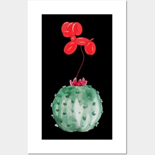 Cactus Red Dog Balloon Posters and Art
